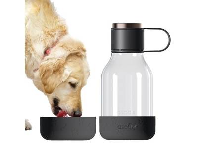 Бутылка для воды 2-в-1 «Dog Bowl Bottle» со съемной миской для питомцев, 1500 мл, черный