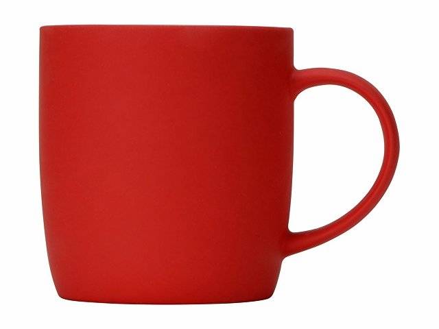 Кружка с покрытием soft-touch "Dalgona", красный
