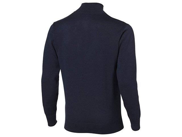 Пуловер "Set" с застежкой на четверть длины, т.синий/серый