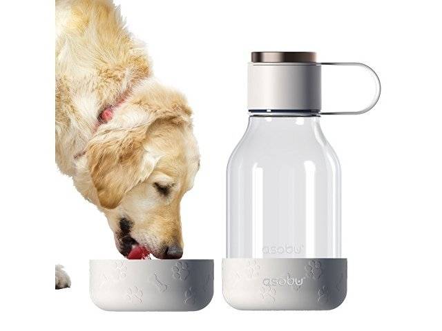 Бутылка для воды 2-в-1 «Dog Bowl Bottle» со съемной миской для питомцев, 1500 мл, белый