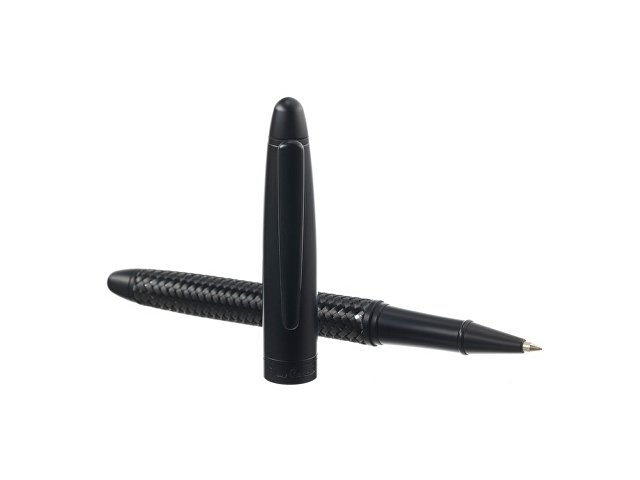 Ручка-роллер Pierre Cardin TISSAGE, цвет - черный. Упаковка B-1