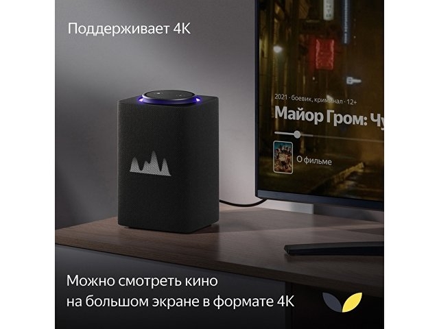 Умная колонка ЯНДЕКС Станция Макс с Алисой, с Zigbee, 65 Вт, цвет: графит (YNDX-00053K)