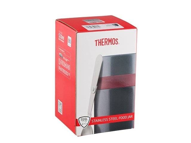 Термос из нерж.стали в комплекте с ложкой тм THERMOS TCLD-520S, синий