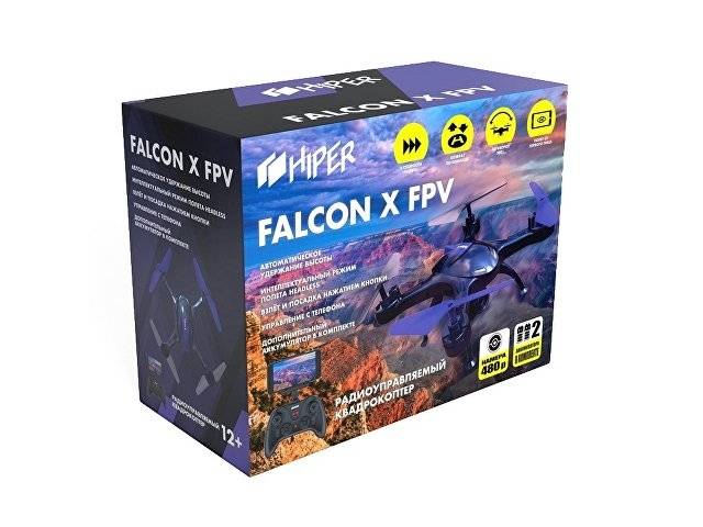Радиоуправляемый квадрокоптер HIPER "FALCON X FPV"