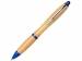 Шариковая ручка Nash из бамбука, натуральный/ярко-синий