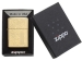 Зажигалка ZIPPO Venetian с покрытием High Polish Brass, латунь/сталь, золотистая, 38x13x57 мм