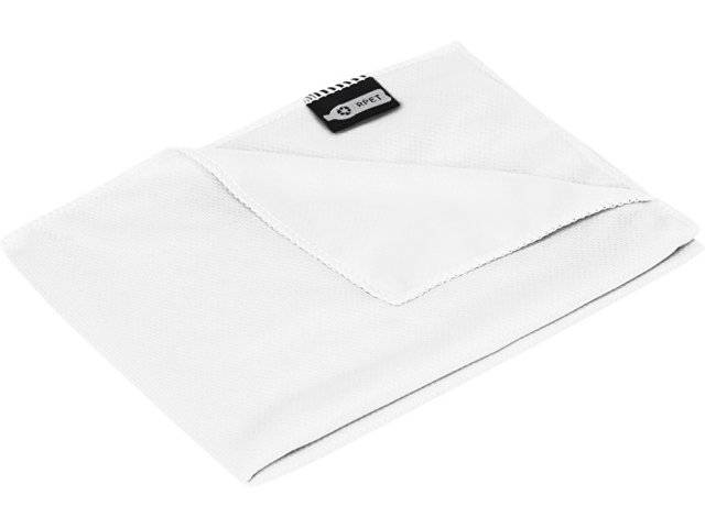 Спортивное охлаждающее полотенце Raquel из переработанного ПЭТ в мешочке, белый
