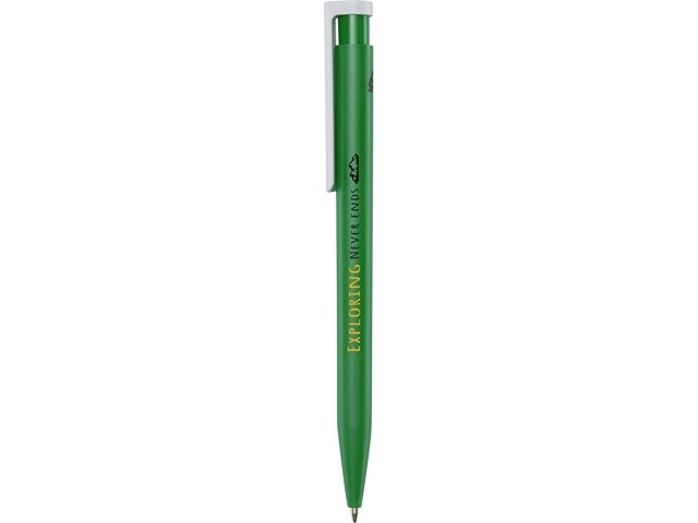 Шариковая ручка Unix из переработанной пластмассы, черные чернила - Зеленый