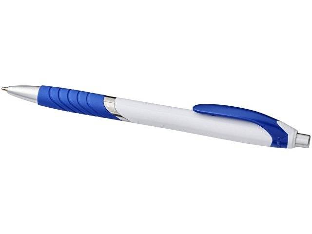 Шариковая ручка с резиновой накладкой Turbo, белый/cиний, черные чернила