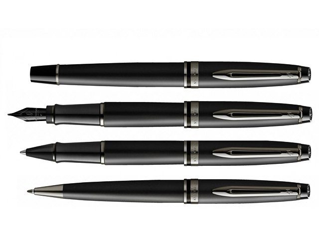 Шариковая ручка Waterman Expert Black, цвет чернил Mblue, в подарочной упаковке