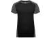 Спортивная футболка "Zolder" женская, черный/меланжевый черный