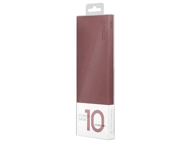 Внешний аккумулятор Rombica NEO ARIA Claret, 10000 мАч, Soft-touch, PD, QCharge, Type-C, бордовый