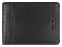 Бумажник Mano "Don Montez", натуральная кожа в черном цвете, 12,8 х 9 см