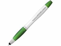 Ручка-стилус "Nash" с маркером, зеленый/серебристый