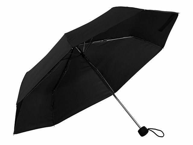Зонт «Picau» из переработанного пластика в сумочке, черный