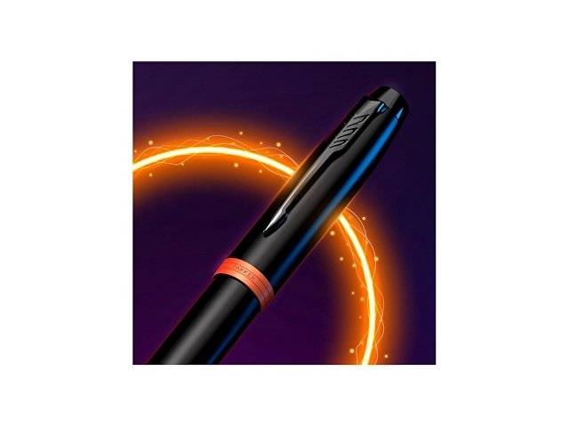 Шариковая ручка Parker IM Vibrant Rings Flame Orange, стержень: M blue, в подарочной упаковке.