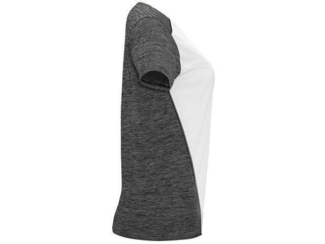 Спортивная футболка "Zolder" женская, белый/меланжевый черный