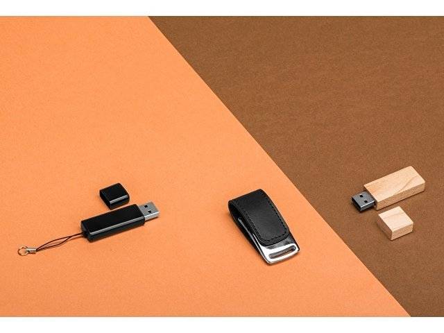 Флеш-карта USB 2.0 16 Gb «Woody» с магнитным колпачком, натуральный