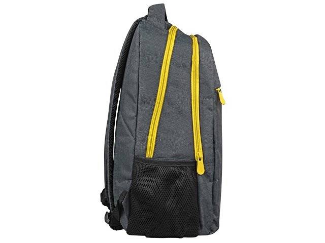 Рюкзак «Metropolitan», серый с желтой молнией
