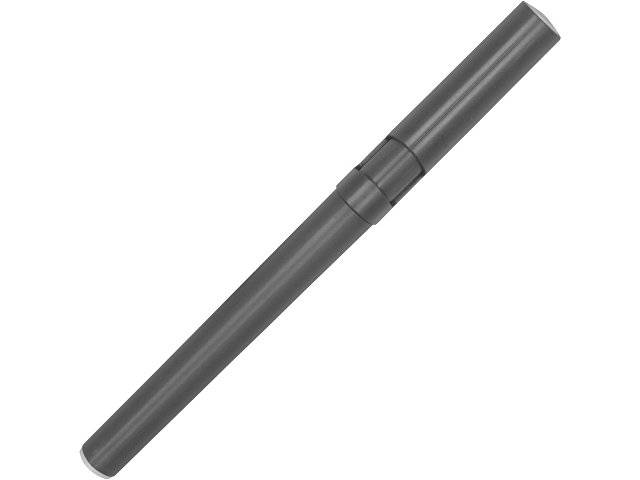 Ручка пластиковая шариковая трехгранная «Nook» с подставкой для телефона в колпачке, серый/белый