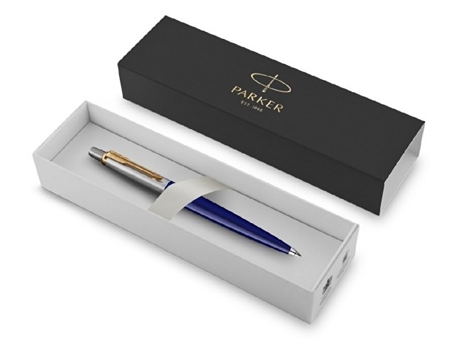 Шариковая ручка Parker Jotter K160, цвет: Blue/GT, стержень: M, цвет чернил: blue, в подарочной упаковке.