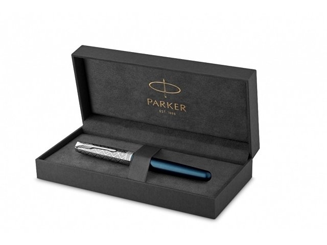 Перьевая ручка Parker Sonnet Premium Refresh BLUE CT, перо 18K, толщина F, цвет чернил black, подарочной упаковке