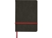 Блокнот «Color» линованный А5 в твердой обложке с резинкой, серый/красный