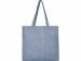 Эко-сумка Pheebs с клинчиком, изготовленная из переработанного хлопка, плотность 210 г/м2, синий мела