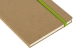 Блокнот "Sevilia Hard", твердая обложка из крафта A5, 80 листов, крафтовый/зеленое яблоко