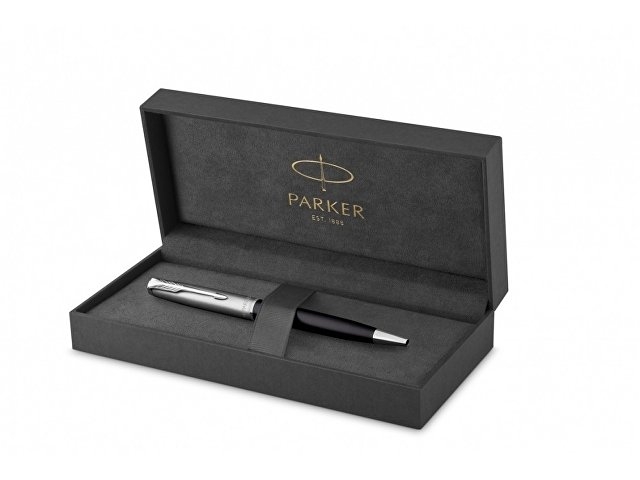 Шариковая ручка Parker Sonnet Entry Point Black Steel CT, стержень: M, цвет чернил: black , в подарочной упаковке