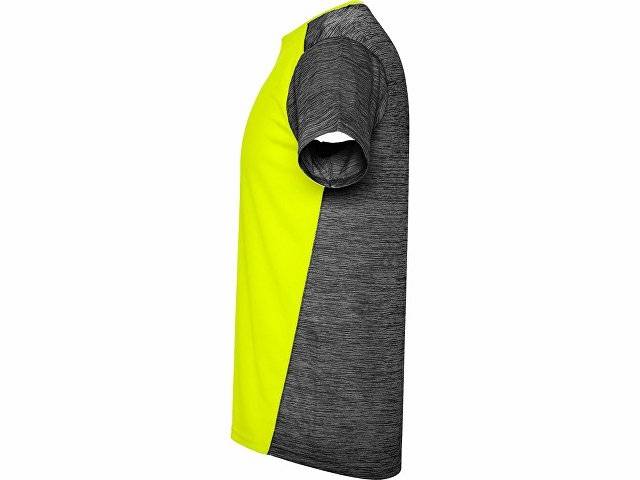 Спортивная футболка "Zolder" детская, неоновый желтый/черный меланж
