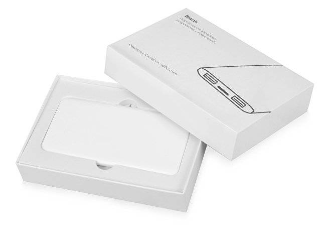 Портативное зарядное устройство «Blank» с USB Type-C, 5000 mAh, белый