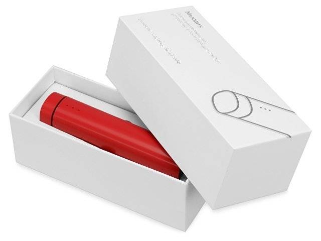 Портативное зарядное устройство "Мьюзик", 5200 mAh, красный