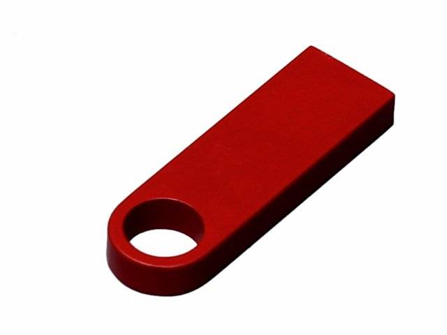 USB 3.0-флешка на 16 Гб с мини чипом и круглым отверстием, красный