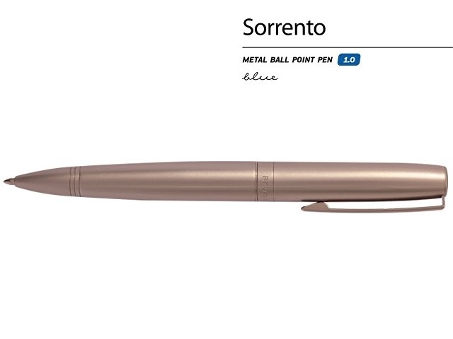 Ручка металлическая шариковая "Sorrento", шампань