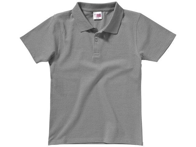 Рубашка поло "First" детская, серый