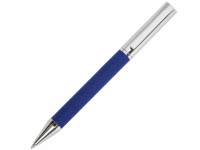 Металлическая шариковая ручка "Bossy" с вставкой из эко-кожи, синий