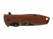 Нож складной Stinger, 80 мм (чёрный), материал рукояти: сталь/сандаловое дерево (коричневый)