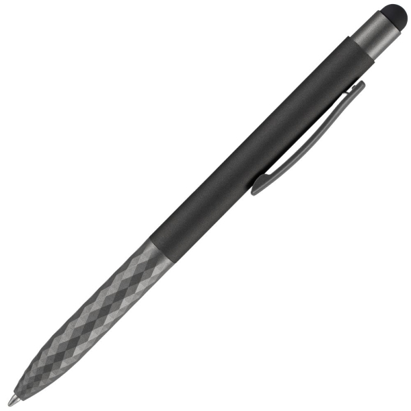 Ручка шариковая Digit Soft Touch со стилусом, черная