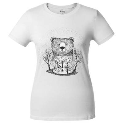 Футболка женская Bear, белая