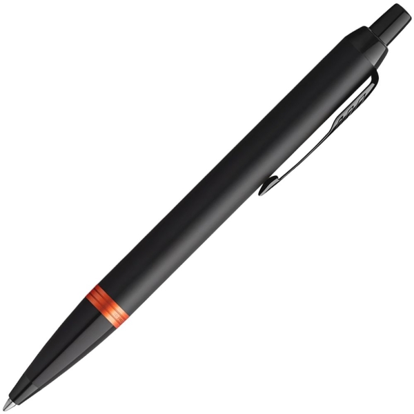 Ручка шариковая Parker IM Professionals Flame Orange BT, черная с оранжевым