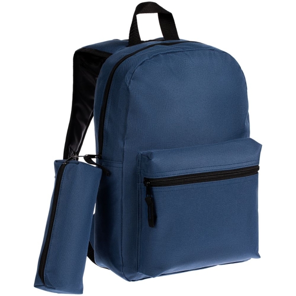 Детский рюкзак Base Kids с пеналом, темно-синий
