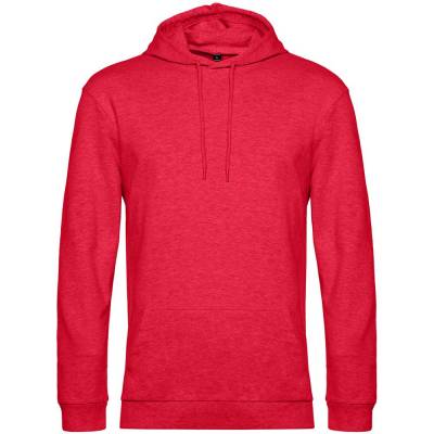 Толстовка с капюшоном унисекс Hoodie, красный меланж