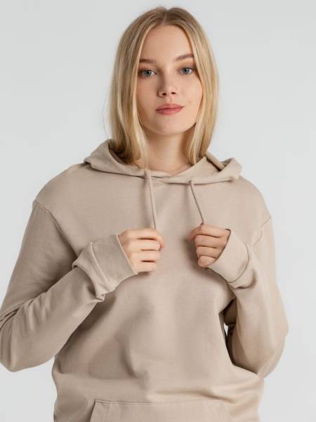 Толстовка с капюшоном унисекс Hoodie, бежевая