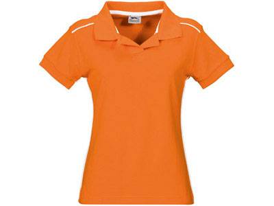 Рубашка поло "Backhand" женская оранжевый/белый